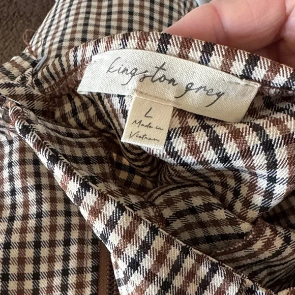 Kingston Checkered Dress with Black Long Sleeves / 2 pieces - Picture 2 of 11